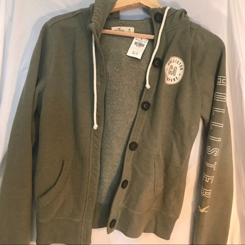 Hollister Army Green Fleece